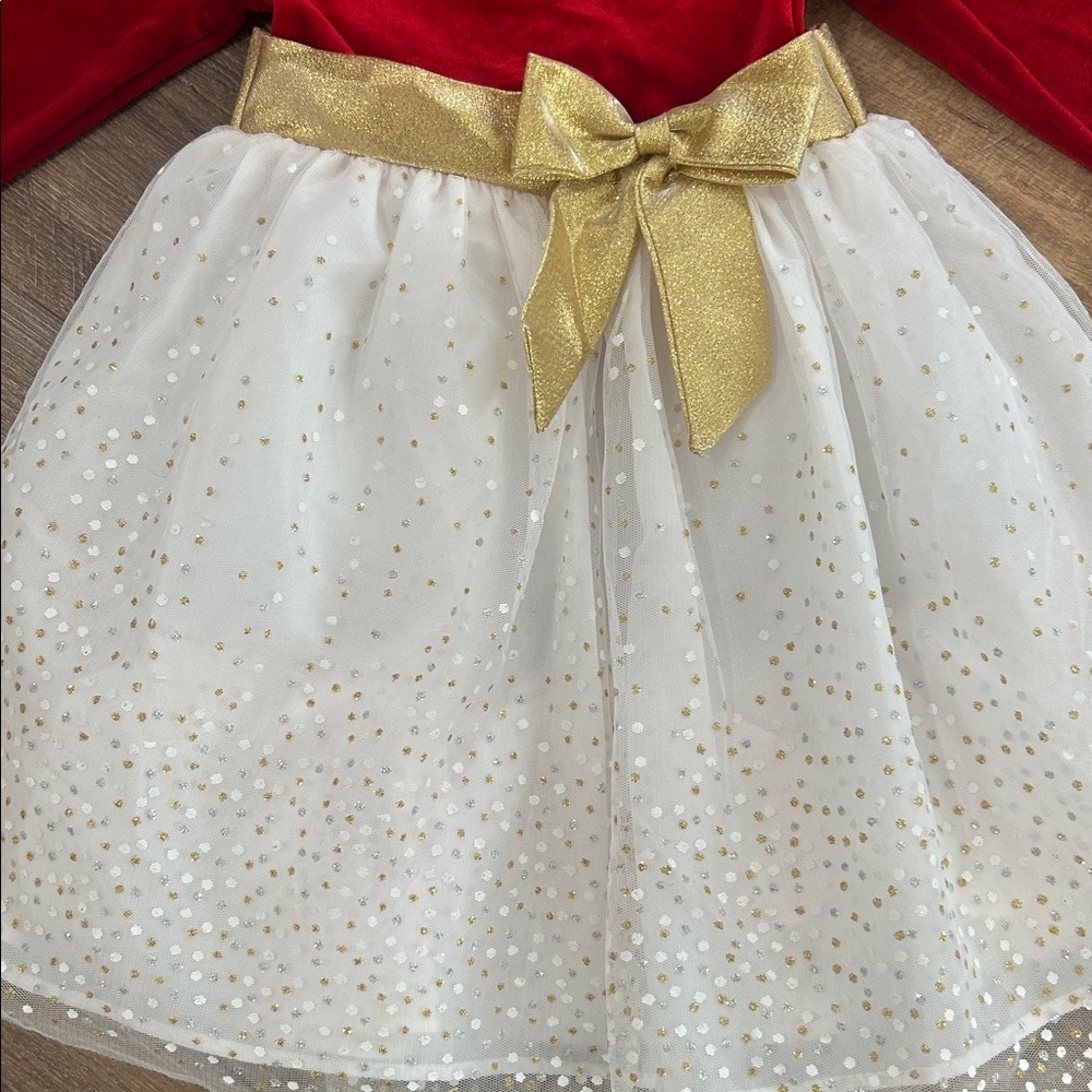 Bonnie Jean toddler/girl Christmas Winter dress. Size 18M
Red gold and silver - Picture 2 of 13